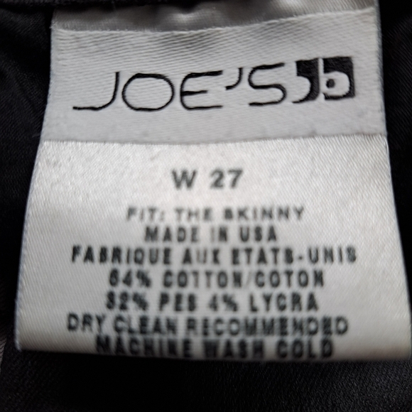 Joe's The Skinny  Black Coated Jeans in Fiona Wash   Size 27 - Picture 4 of 5